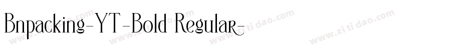 Bnpacking-YT-Bold Regular字体转换
